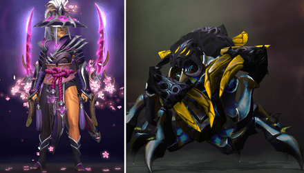 Anti-Mage (Анти-Маг) / Nyx Assassin (Никс Ассасин) в игре с Earthshaker в Дота 2