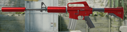 Orange LED counter display on ranged weapon skins