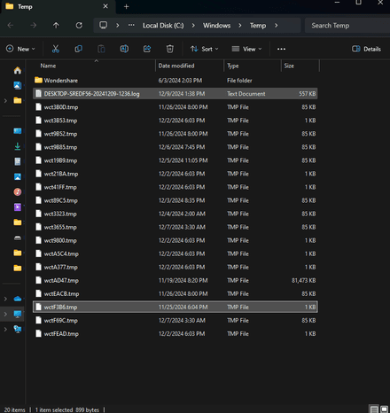 Delete all files in the folder