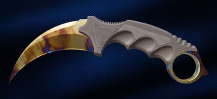 Karambit | Case Hardened Gold Gem