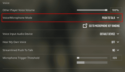 Check the “Voice/Microphone Mode” Setting for CS2 Sound