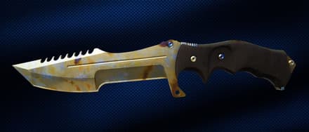 Huntsman Knife | Case Hardened Gold Gem