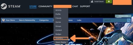 Open the Steam client and go to your “Inventory”