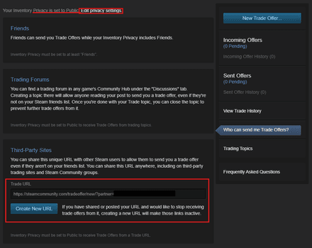 Click on the Edit privacy settings