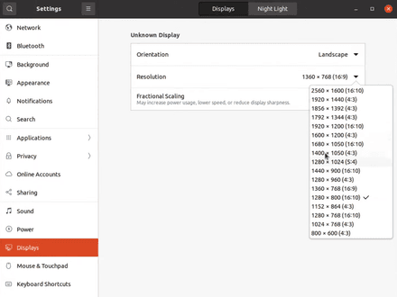 Display Settings