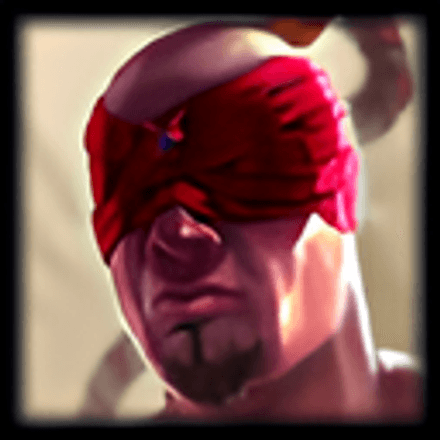 Lee Sin (лесник) в игре с Yasuo в LoL