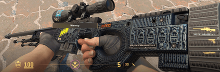 AWP | Exoskeleton, Field-tested, on the map