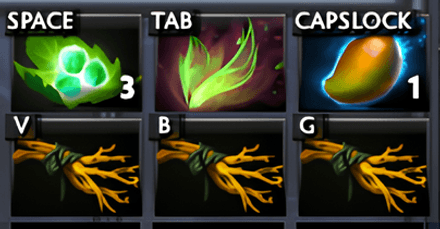 Закупка артефактов на Hoodwink в Dota 2 - стартовые предметы