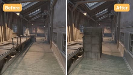 Update of a new cover in Upper B halls on Train map