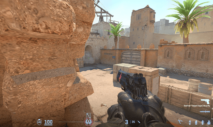 Using Coverage for Shoot-and-Hide Desert Eagle in CS2