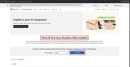 Visit Microsoft’s official website to download and install the latest DirectX version
