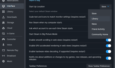 Steam Configuration