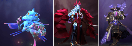 Puck (Пак) / Queen of Pain (Квопа) / Void Spirit в игре с Earthshaker в Дота 2