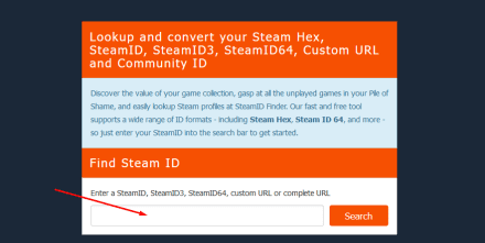 Сервис Steam ID Finder