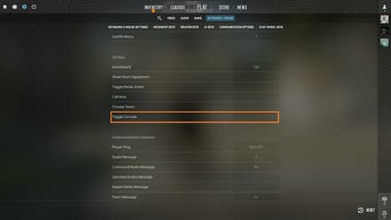 Console command issue