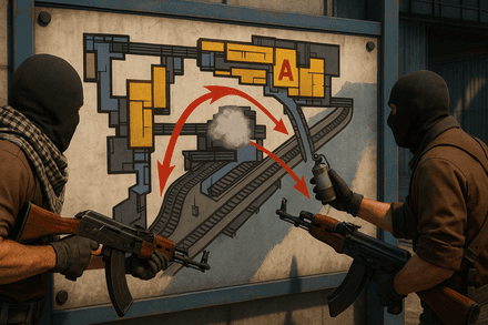Игра за атаку на карте Train в CS2