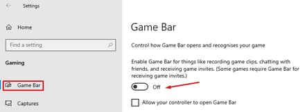 Отключение Xbox Game Bar и оверлеев для повышения FPS в CS2