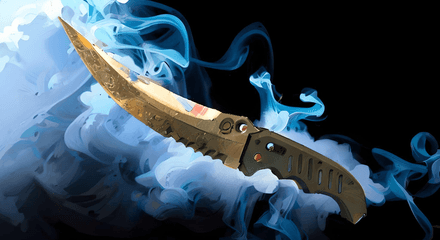 Flip Knife Case Hardened Blue Gem