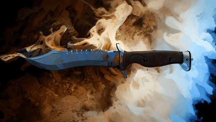 Bowie Knife Case Hardened Blue Gem