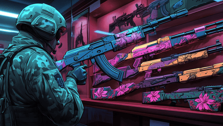 Скины с цветами в CS2