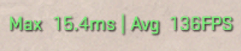 Average FPS will now be displayed in the top-right of the screen