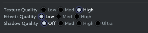 Set Textures, Effects, and Shadows to Low/Low/Off Dota 2