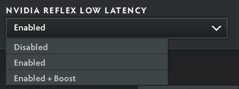 Set NVIDIA Reflex Low Latency Dota 2