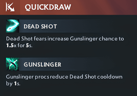 Red facet of Muerta Quickdraw