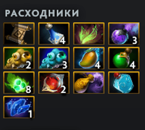Стартовые предметы в Dota 2