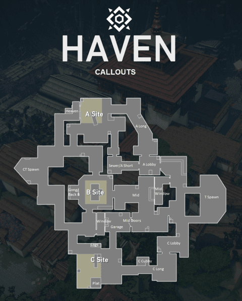 Карта Haven в Valorant