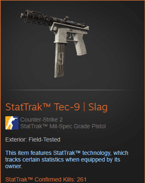 StatTrak labels alongside the item’s name across all platforms