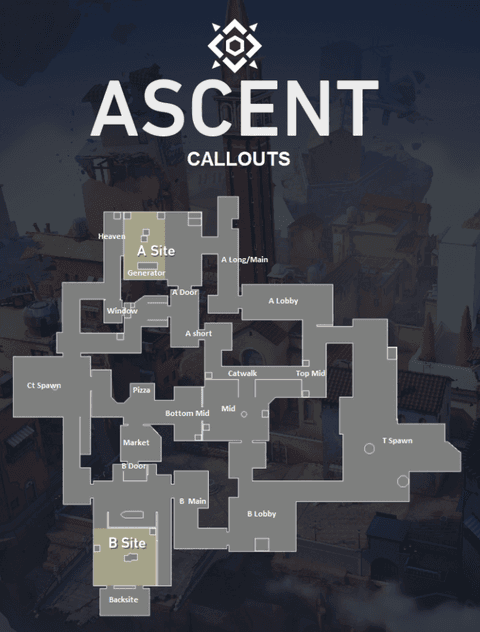 Карта Ascent в Valorant