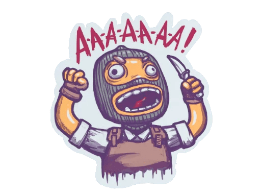 Angry T Sticker