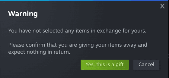 Confirm trade contents