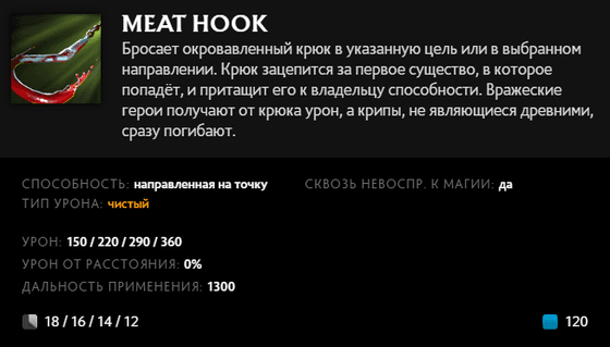 Meat Hook (Мясной крюк) Pudge в Дота 2