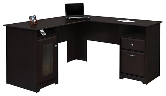 BUSH FURNITURE CABOT L-SHAPED COMPUTER DESK