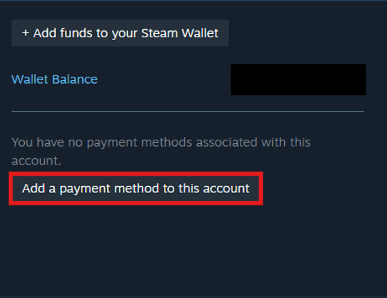 Press “Add a payment method”