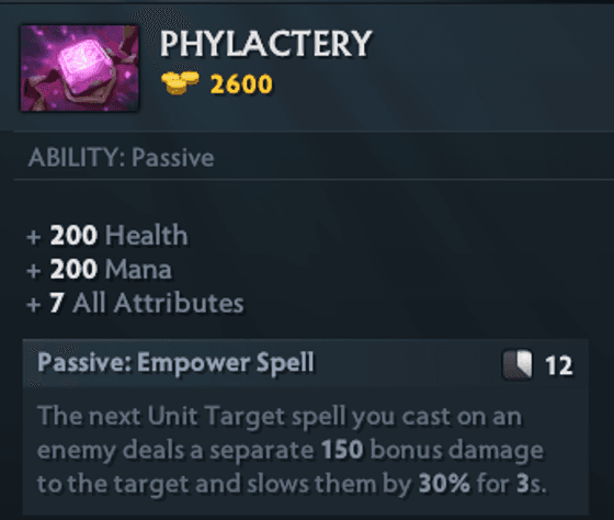What is Phylactery in Dota 2?