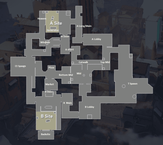 Карта Ascent в Valorant