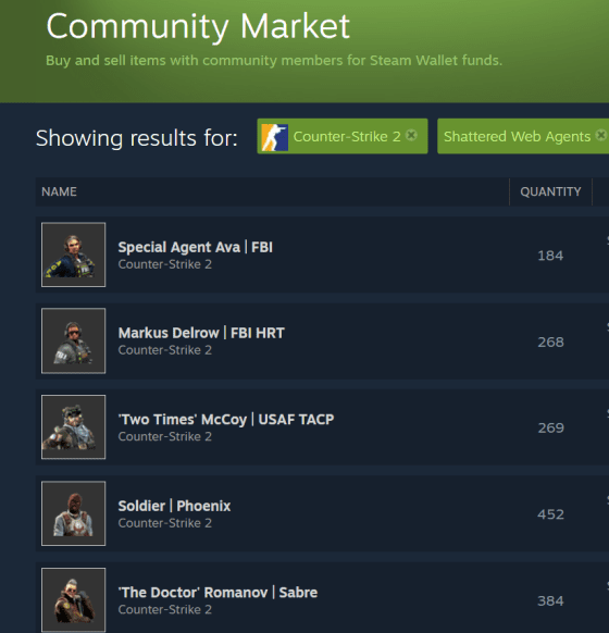 Go to the Steam Market