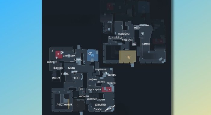 Позиции на карте Cache в CS:GO ️ названия точек на Кэше - Profilerr