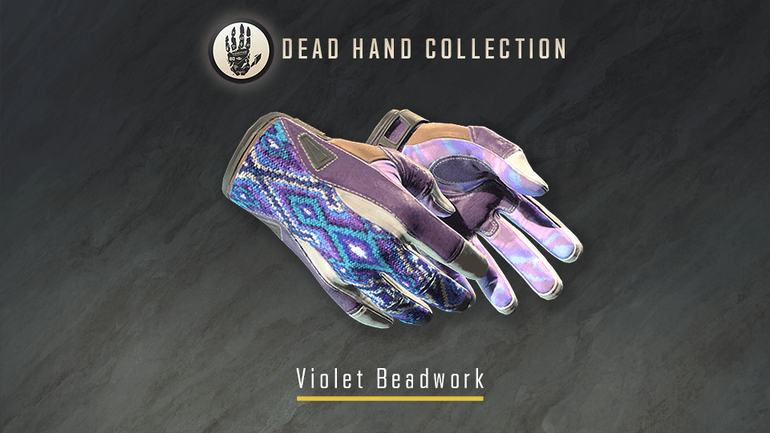 Violet Beadwork Gloves Dead Hand CS2