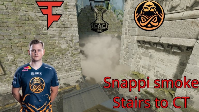 Counter Strike 2 Smoke Stairs to CT on Ancient